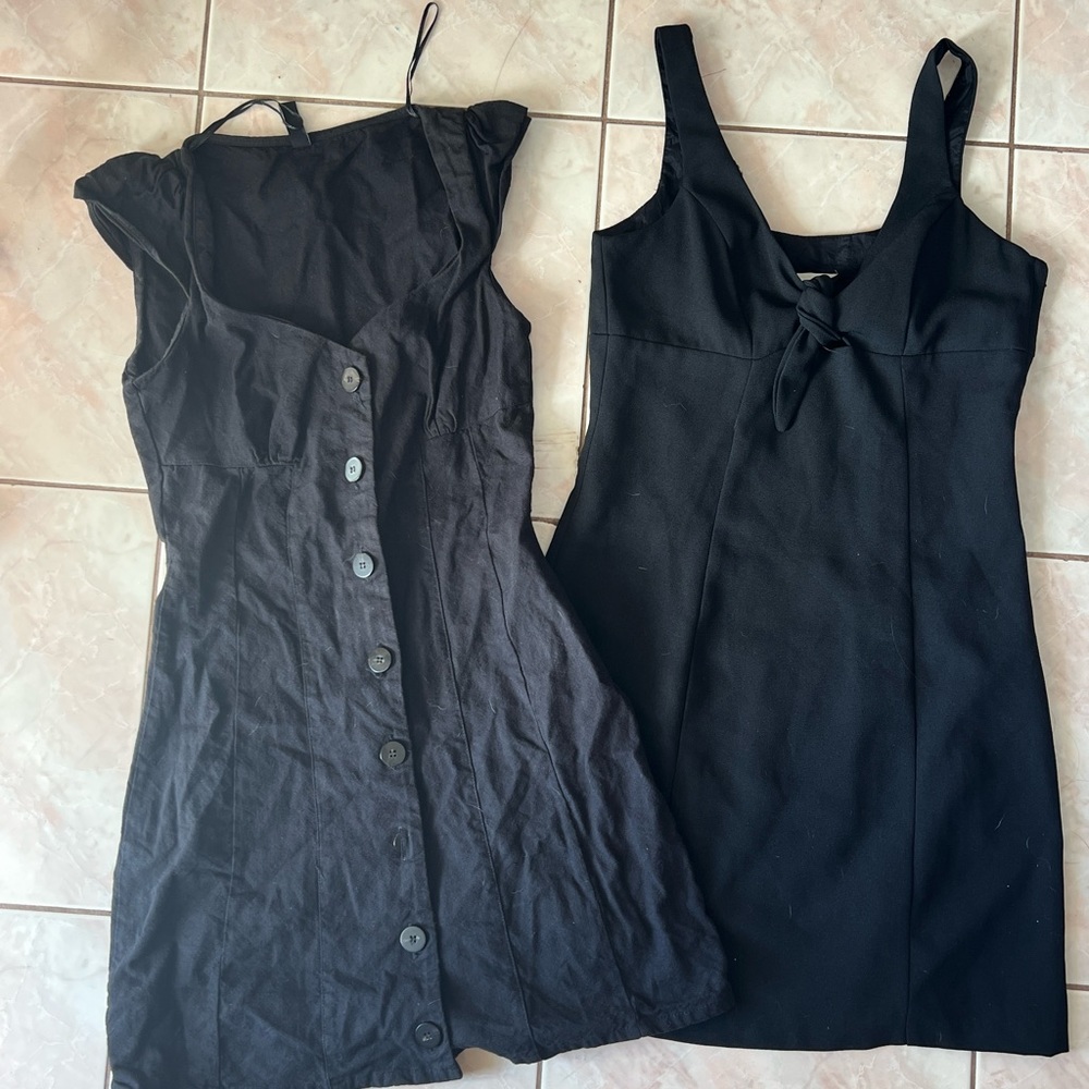 Zara black dress and vintage black dress bundle